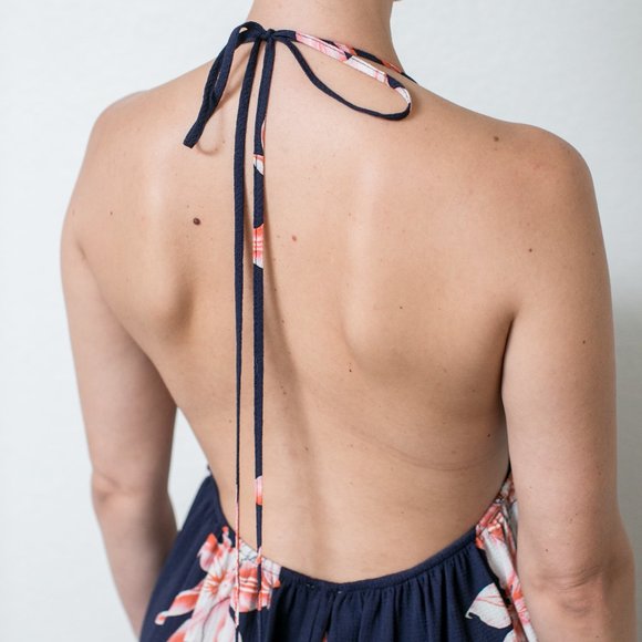 Maxi Floral Open Back Dress - Picture 4 of 5